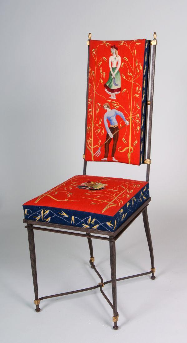Messidor. 
Chaise, couverte en tapisserie de basse-lice. 